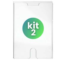 Kit 2 Display Expositor Folheto Informativo Office 32x24cm A4 Dupla Face Vertical Horizontal Cristal Kit 2 Display Expositor Folheto Informativo Office 32x24cm A4 Dupla Face Vertical Horizontal Cristal