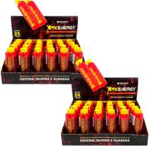 Kit 2 Display XProEnergy 48 flaconetes 20ml Suplemento Energia Cafeína Taurina e Guaraná Natunectar