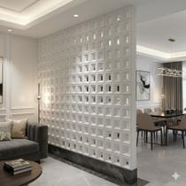 Kit 2 Divisória de ambiente Pedra Leve Cobogó Decorativo 120cm X 60cm 2,5 cm Formaco Decor