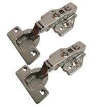 Kit 2 Dobradiça Reta 35Mm Com Pistão Calço 3D Clip On 1 Par Kit 2 Dobradiça Reta 35Mm Com Pistão Calço 3D Clip On 1 Par