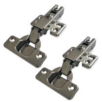 Kit 2 Dobradiça Reta para Moveis com Pistão Amortecedor 35mm
