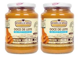 KIT 2 Doce de Leite Reserva de Minas 630g DIet Zero Açúcar Original De Minas