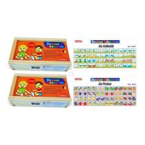 Kit 2 Dominós Educativos Animais e Frutas Jogo Pedagógico - Carimbras - 3 anos