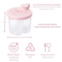 Kit 2 Dosador Porta Leite Em Pó E Porta Chupeta Higiênico -