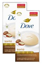 kit 2 Dove Sabonete em Barra Karité 90g 6 unidades