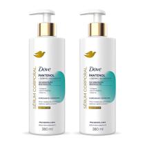 Kit 2 Dove Sérum Hidratante Corporal sem Perfume Pantenol Dermo Reparador 380ml
