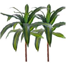 Kit 2 Dracena Artificial Variegata Dracaena Sem Vaso Decoração Kit 2 Dracena Artificial Variegata Dracaena Sem Vaso Decoração