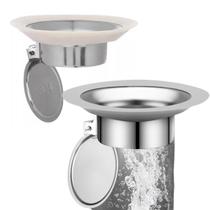 Kit 2 Dreno Encaixe de Ralo 10x10 Anti Odor Tira mau Cheiros Previne Insetos Indesejados e Bloqueia Fios de Cabelo