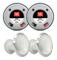 Kit 2 Driver JBL D350 Pancadão + 2 Cornetas JBL HL14-50 Branca