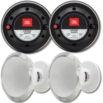 Kit 2 Driver Jbl D409ti Titânio + 2 Cornetas Jbl Hl14 Branca