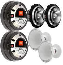 Kit 2 Driver JBL D450 Trio 300W + 2 Tweeter JBL ST450 300W + 2 Cornetas JBL HL14-50 Trio Branca