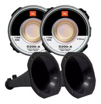 Kit 2 Drivers Jbl Selenium D200X 110 Watts Rms + 2 Cornetas Longas LC14-25 Preta Kit 2 Drivers Jbl Selenium D200X 110 Watts Rms + 2 Cornetas Longas LC14-25 Preta