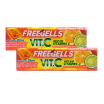Kit 2 Drops Freegells Vit C Citrus com 31,7g Kit 2 Drops Freegells Vit C Citrus com 31,7g