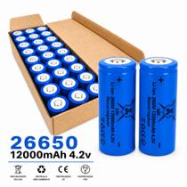 Kit 2 (duas) Bateria Recarregável 26650 4,2v 12000mah Li-ion X900 P70 P90 Militar Produto Premium