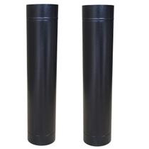 Kit 2 Duto 5 Preto 60cm Chaminé Churrasqueira Qualidade Kit 2 Duto 5 Preto 60cm Chaminé Churrasqueira Qualidade