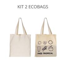 KIT 2 Ecobags CRÚ+ Pais Tropical