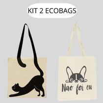 KIT 2 Ecobags GATO + DOG