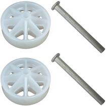 Kit 2 Eixo e Rodízio Traseiro Geladeira Consul CRM54 CRD46 Kit 2 Eixo e Rodízio Traseiro Geladeira Consul CRM54 CRD46