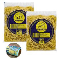 Kit 2 Elástico De Dinheiro Liguinha Resistente Amarelo 200 Gramas