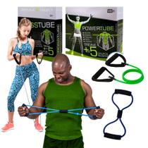 Kit 2 elasticos extensor para malhar o corpo inteiro penas braços abdome gluteos treino em casa