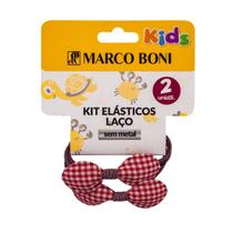 Kit 2 Elásticos Para Cabelo Sem Metal Laço Kids Marco Boni