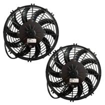 Kit 2 Eletroventilador 10 Polegadas 12 Volts Soprante Spal
