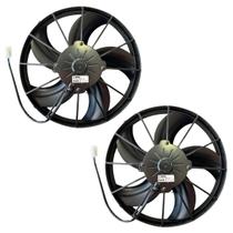 Kit 2 Eletroventilador 12 Polegadas 24 Volts Soprante Spal