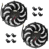Kit 2 Eletroventilador Universal 12 Pol 24v 80w Soprante