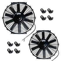 Kit 2 Eletroventilador Universal 12 Pol 24v 80w Soprante