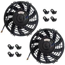 Kit 2 Eletroventilador Universal 9 Pol 24v 80w Soprante Kit 2 Eletroventilador Universal 9 Pol 24v 80w Soprante
