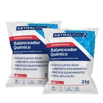 Kit 2 Elevador Alcalinidade Granulado Astralpool 2kg Para Tratamento de Piscina Kit 2 Elevador Alcalinidade Granulado Astralpool 2kg Para Tratamento de Piscina