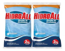 Kit 2 elevador de alcalinidade 2kg hidroall