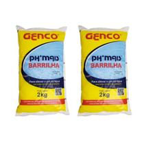 Kit 2 Elevador De Ph Granulado Barrilha 2kg - Genco