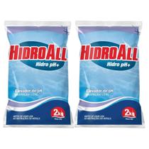 Kit 2 Elevador De Ph Hidroall Hidro Ph+ Barrilha Leve 2kg