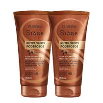 Kit 2 Elixir Capilar Tratamento Eudora Siàge Nutri Óleos Poderosos 150ml