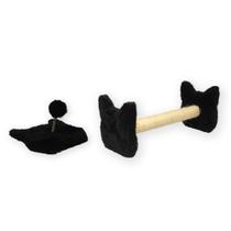 KIT 2 Em 1 Arranhador Para Gato Sisal Poste Vertical Cara De Gato Mola Maluca Brinquedo Pets Miupet