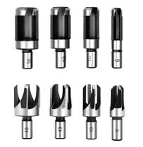 Kit 2 Em 1 Brocas Corte Cavilha Tapa Furo Marcenaria Mdf