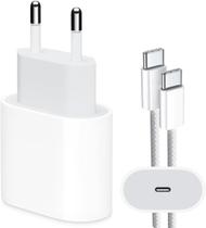 Kit 2 em 1 - Cabo tipo C + Carregador tipo C - Compativel com iPhone 15