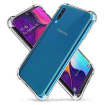 Kit 2 em 1 Capa Anti Shock com Bordas Samsung Galaxy A50 Transparente + Película Inquebravel 9D Ceramica