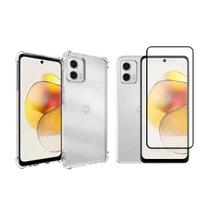 Kit 2 em 1 Capa Capinha Anti Choque + Película 3D Vidro Moto G73