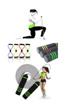 KIT 2 em 1 ELASTICO MAIS CORDA PARA EXERCICIOS GLUTEOS BUMBUM BRAÇO PERNA