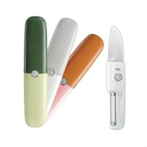 Kit 2 Em 1 Faca Descascador Compacto Frutas Legumes Aço Inox