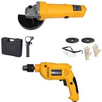 Kit 2 em 1 furadeira esmerilhadeira 1000w Kit 2 em 1 furadeira esmerilhadeira 1000w