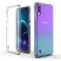 Kit 2 em 1 Galaxy M10 - Capa Transparente TPU + Pelicula Frontal de Vidro 3D Temperado Anti Impacto