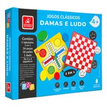 Kit 2 Em 1 Jogos Clássicos Dama E Ludo Coleção Pop - Brincadeira de criança