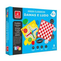 Kit 2 em 1 Jogos Clássicos Dama e Ludo Coleção POP - Brincadeira de Criança Kit 2 em 1 Jogos Clássicos Dama e Ludo Coleção POP - Brincadeira de Criança