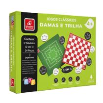 Kit 2 em 1 Jogos Clássicos Dama e Trilha Coleção POP - Brincadeira de Criança Kit 2 em 1 Jogos Clássicos Dama e Trilha Coleção POP - Brincadeira de Criança