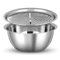 Kit 2 Em 1 Ralador Escorredor Bacia Bowl Inox 3,5 Litros Kit 2 Em 1 Ralador Escorredor Bacia Bowl Inox 3,5 Litros