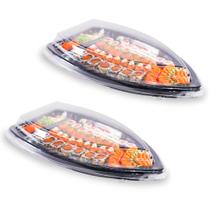 Kit 2 Embalagem Descartável Delivery Barca Sushi E Açai Gg Kit 2 Embalagem Descartável Delivery Barca Sushi E Açai Gg
