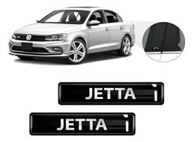 Kit 2 Emblemas Adesivos 3D Resinado Jetta Coluna Kit 2 Emblemas Adesivos 3D Resinado Jetta Coluna